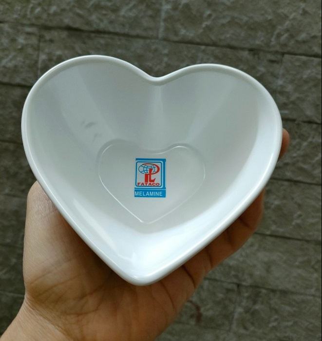 Bát tim nhựa phíp trắng