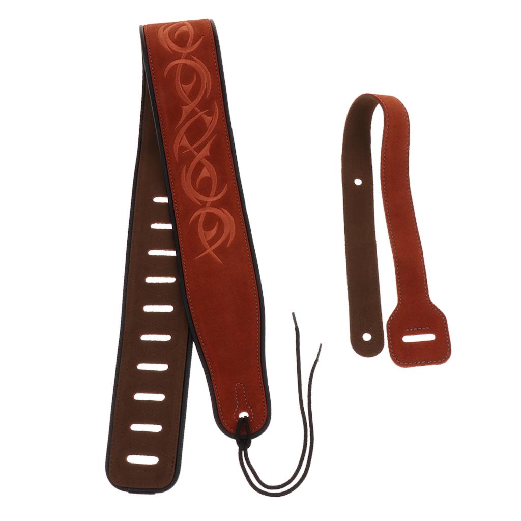 1 máy tính Có Thể Điều Chỉnh Dây Đeo Đàn Guitar Điện Acoustic Guitar Bass Dây Da