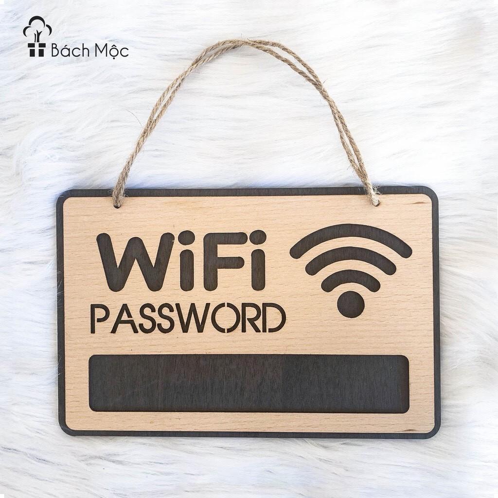 Bảng gỗ Pass Wifi