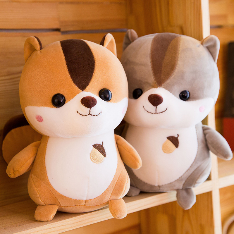 Gấu bông con sóc dễ thương, sóc con đáng yêu siêu cute (25cm---&gt;38cm) vải miniso 4 chiều mềm mại cao cấp, an toàn cho trẻ nhỏ