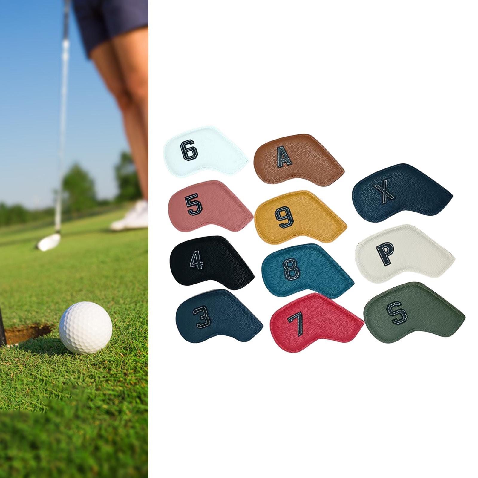 11x Golf Iron Head Covers Set Colorful PU -9 P,A,S, Equipment