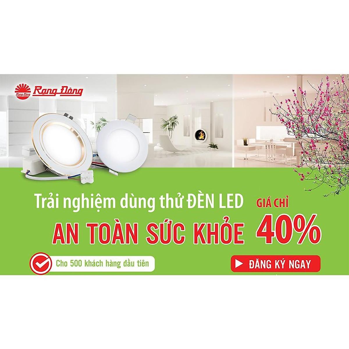 Đèn LED âm trần 9W Rạng Đông, khoét lỗ 90, vỏ nhôm đúc, cánh tản nhiệt