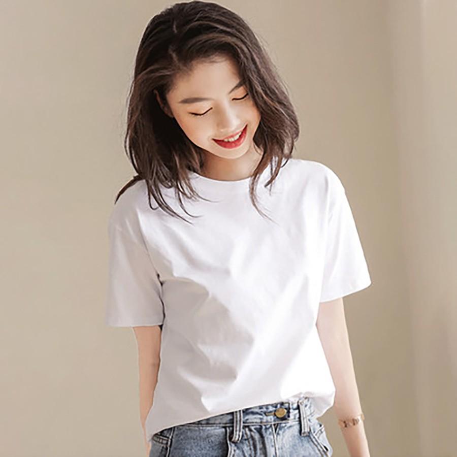 Áo Thun Trơn 2 Màu Trắng Đen - Cotton 100% Đường May Cao Cấp Mặc Mát Thoải Mái