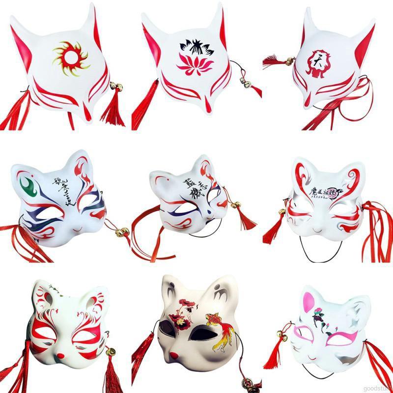 (Mask fox_cosplay) Mặt nạ mèo vẽ Mặt Nạ Mèo Thần Tài Mặt Nạ Cáo Mặt nạ cáo, mặt nạ mèo thủ công