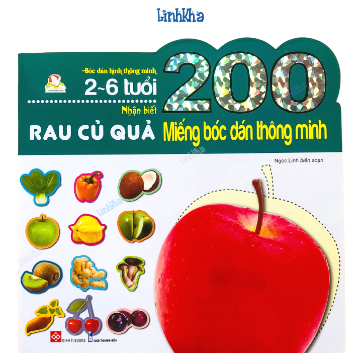 Sách 200 Miếng Bóc Dán Thông Minh Cho Bé 2-6 Tuổi - Lẻ Từng Cuốn