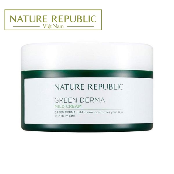 BIG SIZE Kem dưỡng da nhạy cảm NATURE REPUBLIC Green Derma Mild Cream 190ml (trẻ em trên 3 tuổi)