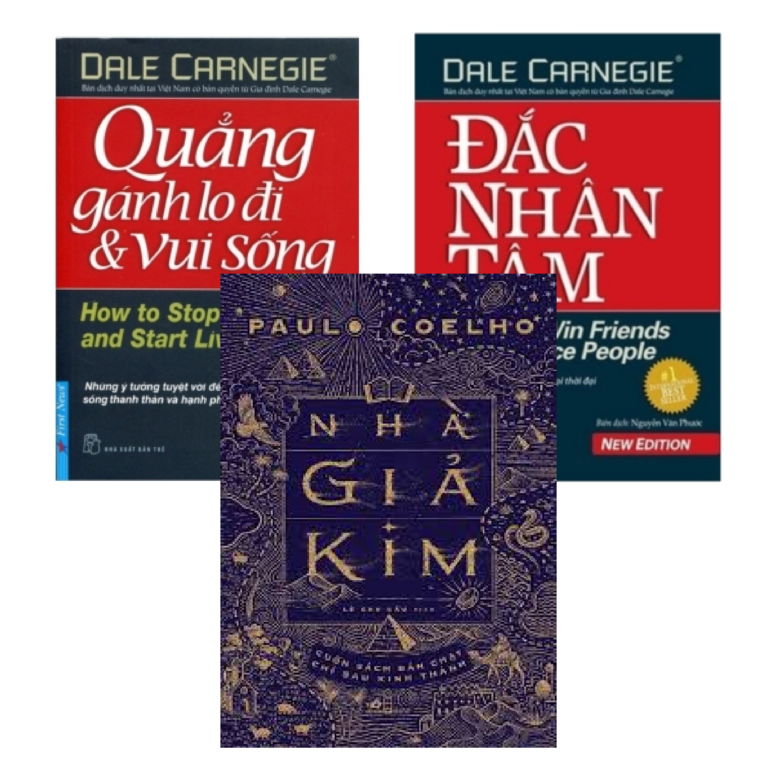 Combo Sách Nhà Giả Kim Đắc Nhân Tâm Khổ Lớn Quẳng Gánh Lo Đi Và Vui Sống Tái…