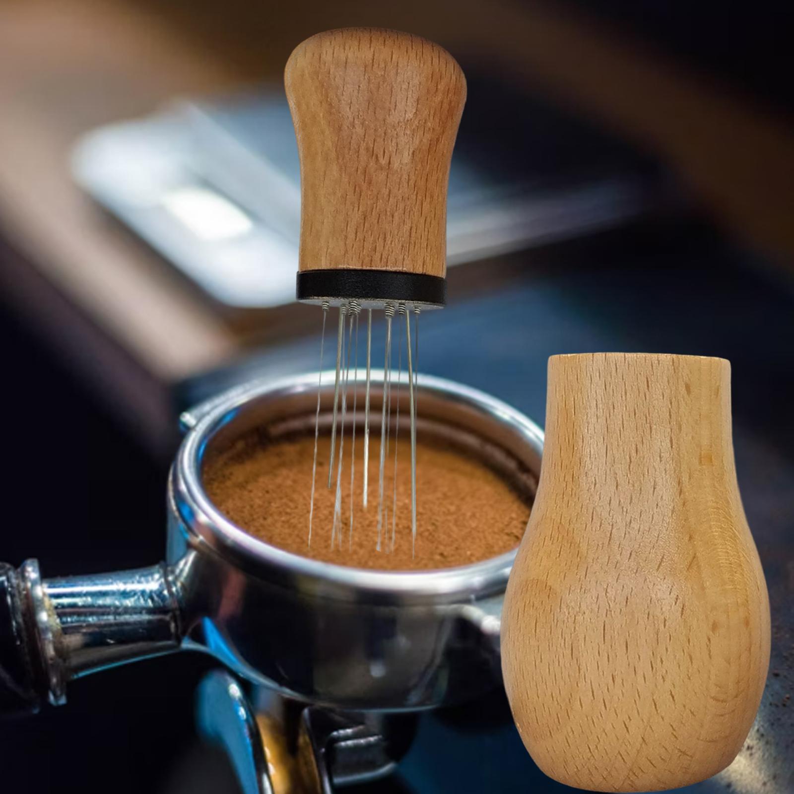 2Pcs Coffee Distributor Needle with Stand for Kitchen Espresso Tools