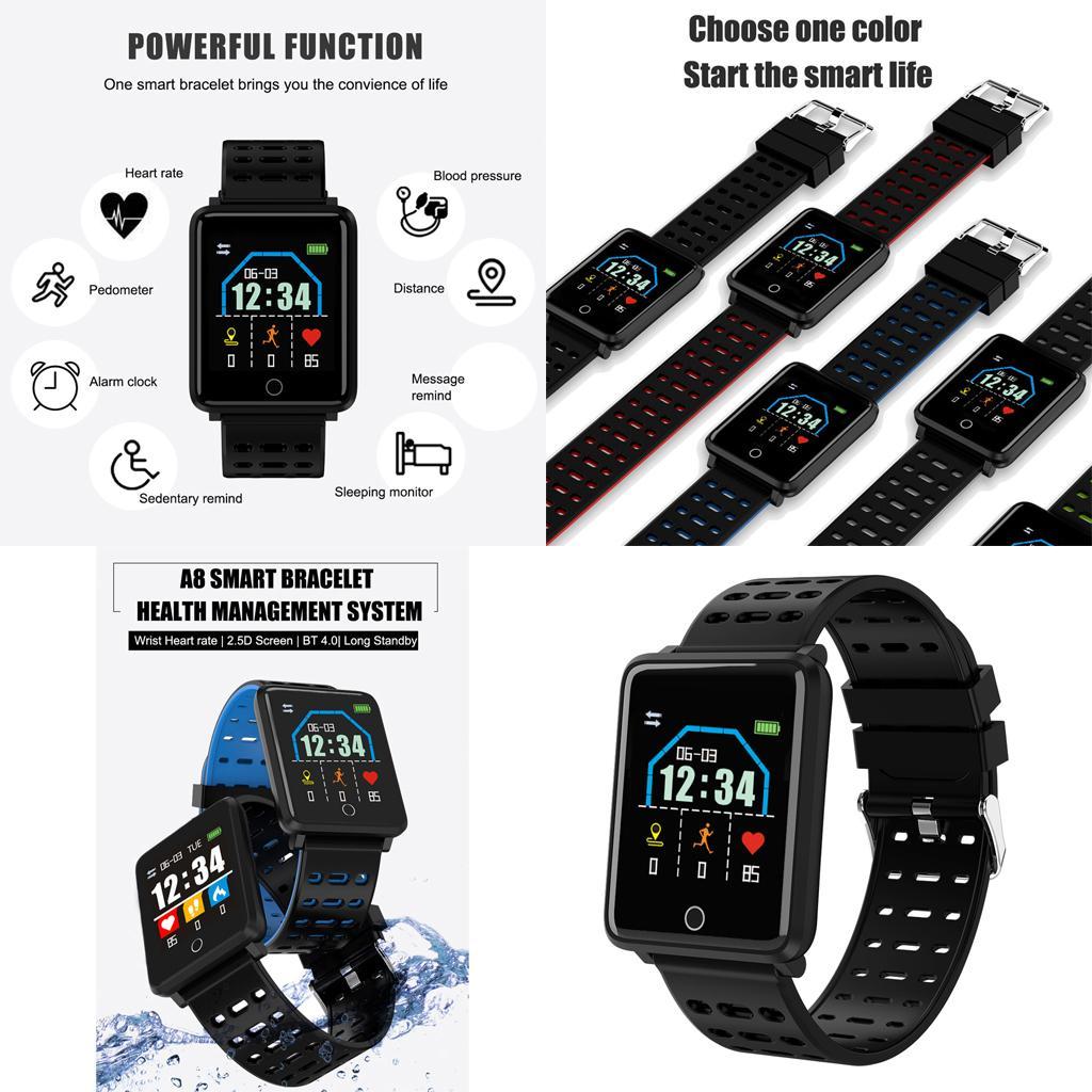 Waterproof Bluetooth4.0 1.44in Smart Watch Band for IOS Android System