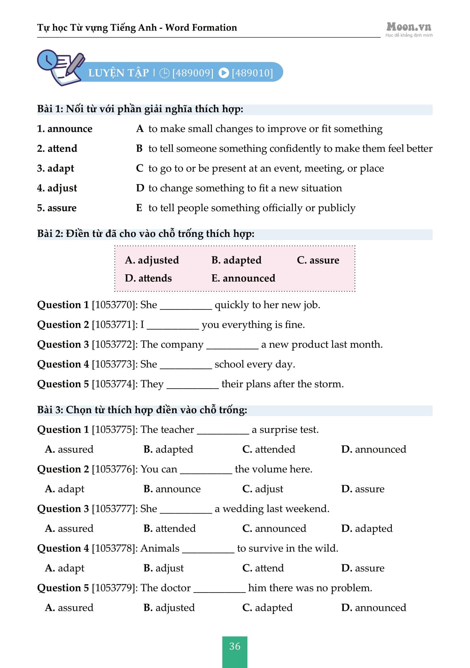Sách - Tự Học Từ Vựng Tiếng Anh - Word Formation