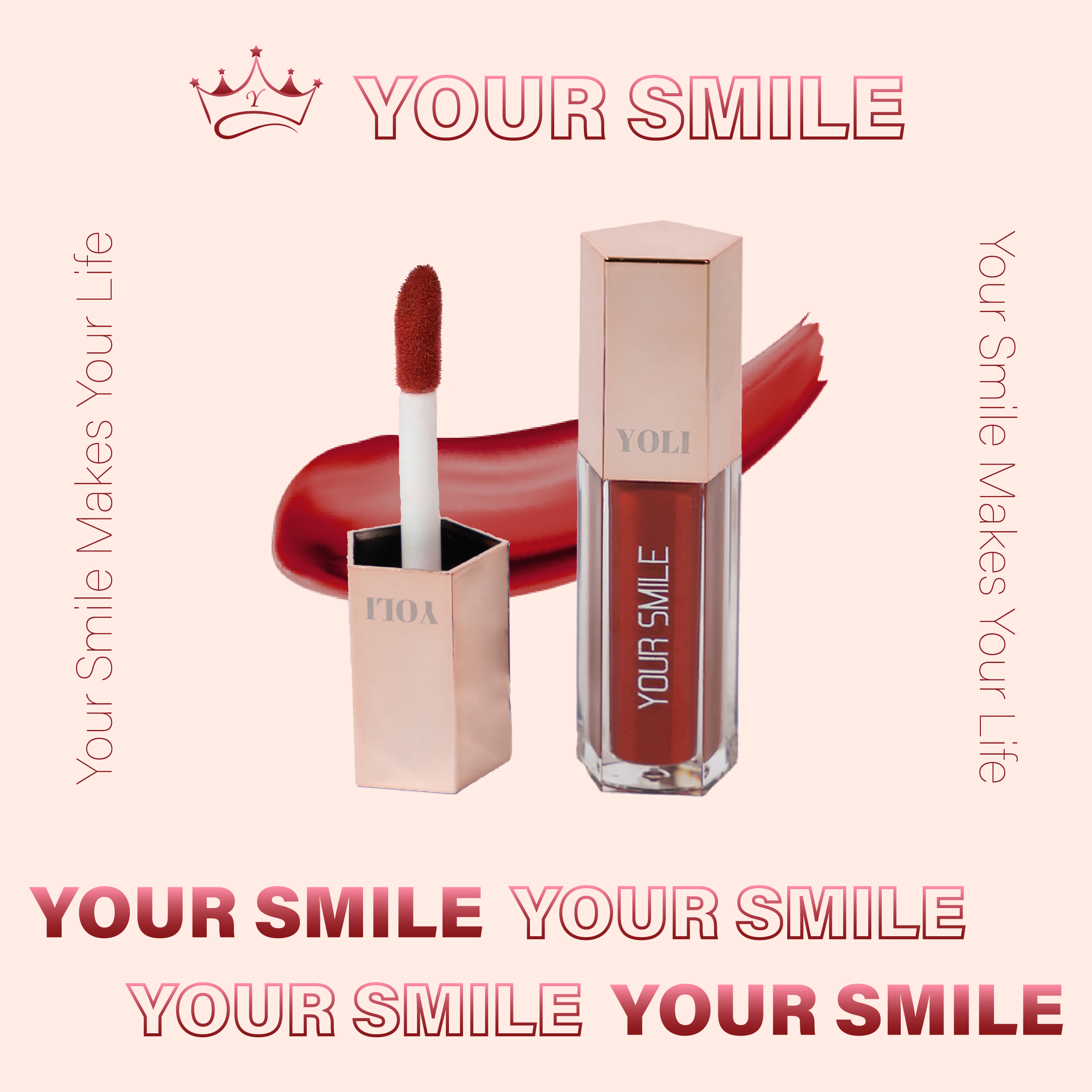 Son Kem Yoli Your Smile siêu lì lâu trôi nhẹ môi mềm như nhung 8gr