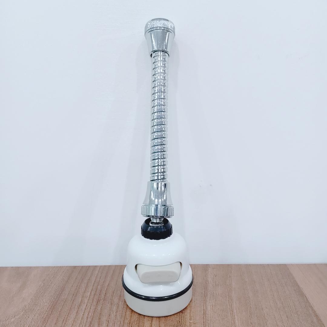 Vòi rửa chén tăng áp 3 chế độ nước - Nhựa trắng - Có - Hàng Chất Lượng