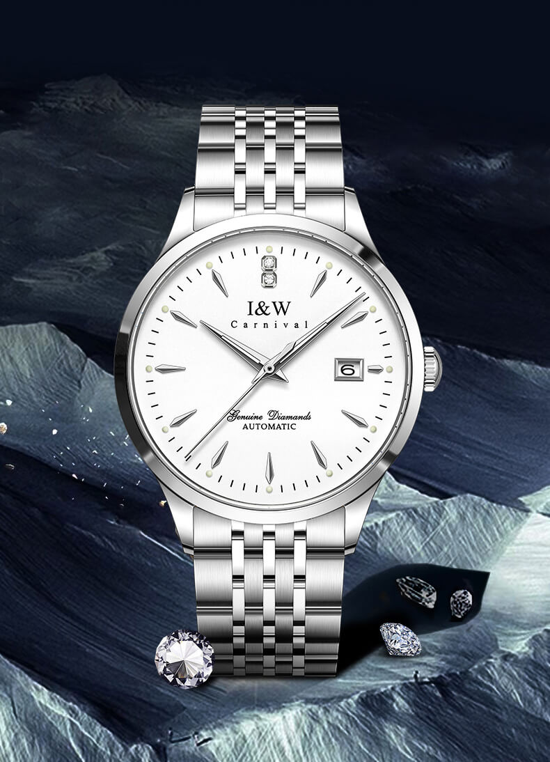 Đồng hồ nam chính hãng IW Carnival  IW731G-3 ,kính sapphire,chống xước,chống nước 50m,Bh 24 tháng,máy cơ (automatic)