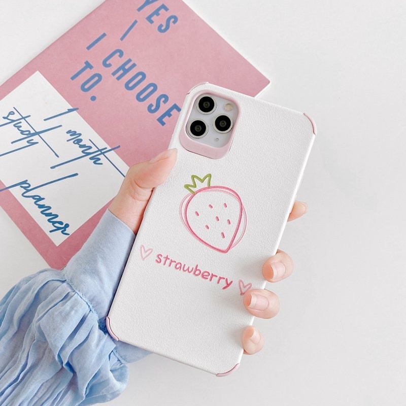 Ốp Lưng iPhone Dâu Tây Dễ Thương Dành Cho iPhone 6 / 6 Plus / 7 / 7 Plus / 8 / 8 Plus / X / Xs / Xs Max / 11 / 11 Pro / 11 Pro Max / 12 / 12 Pro / 12 Pro Max
