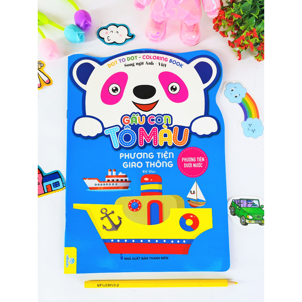 Sách - Combo 6 Cuốn Gấu Con Tô Màu: Phương Tiện Giao Thông - ndbooks