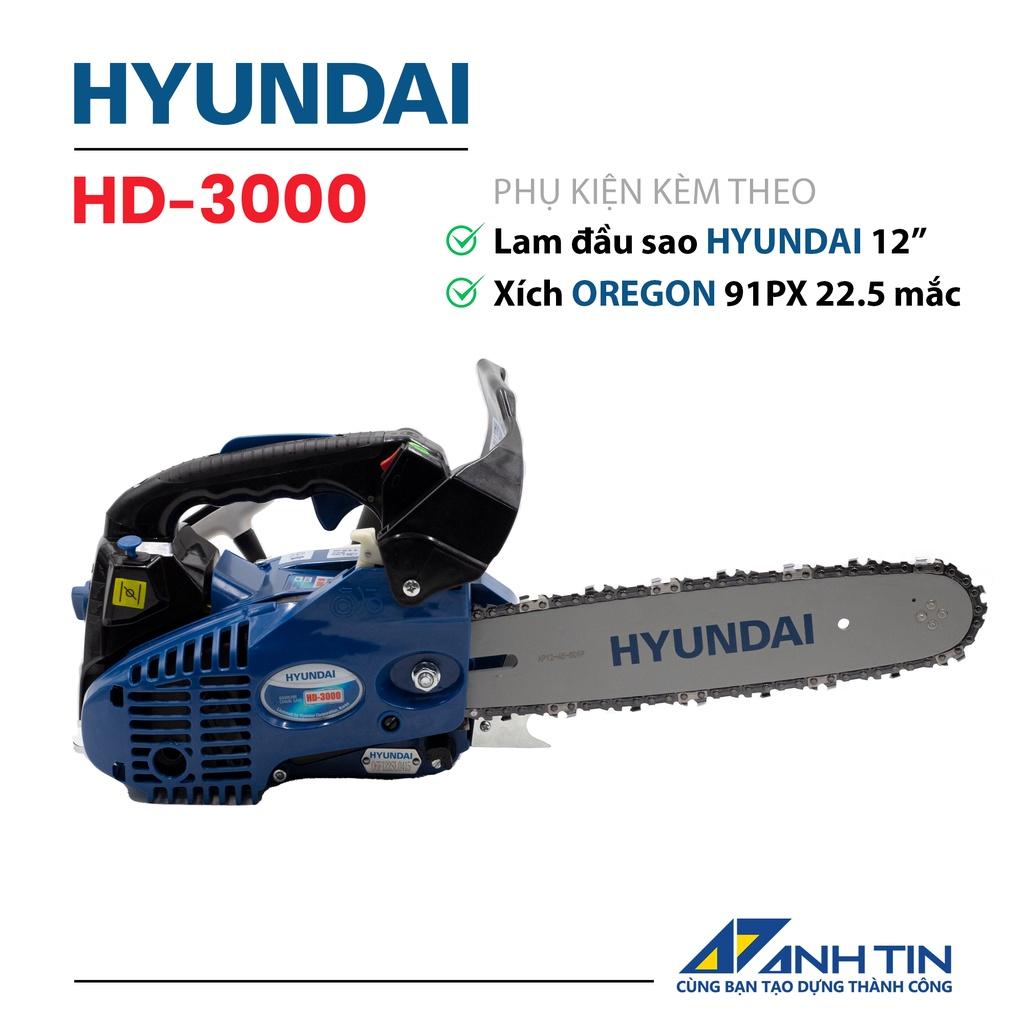 Máy cưa xích HYUNDAI HD-3000 | Công suất 1.0HP | Xích Oregon và lam Hyundai