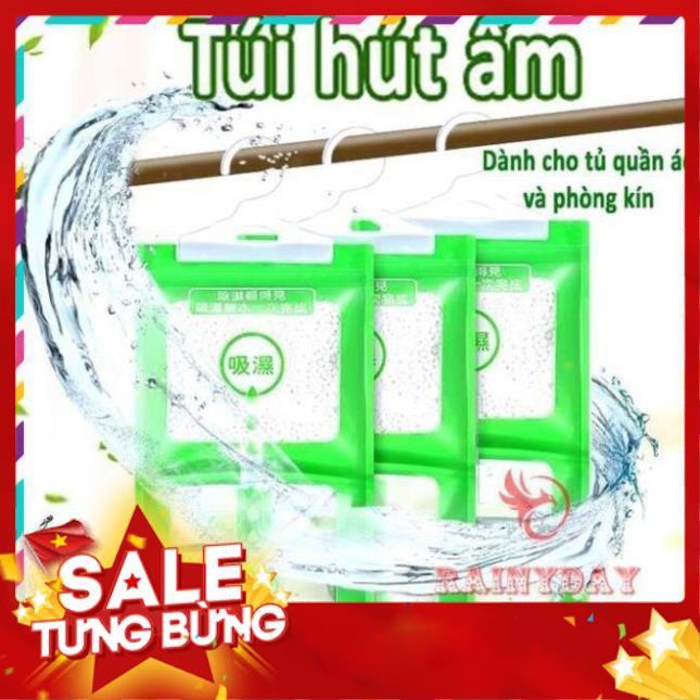 Túi hút ẩm gói hạt hút ẩm tủ quần áo, trong phòng kín chống mốc có móc treo đa năng .