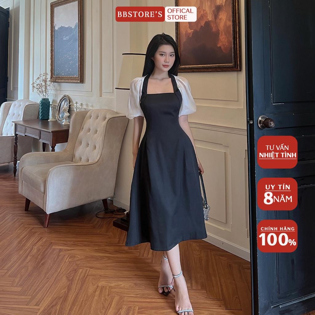 BBSTORE'S Đầm Xòe Tay Lưới Hở Lưng Dự Tiệc Siêu Xinh - D1155