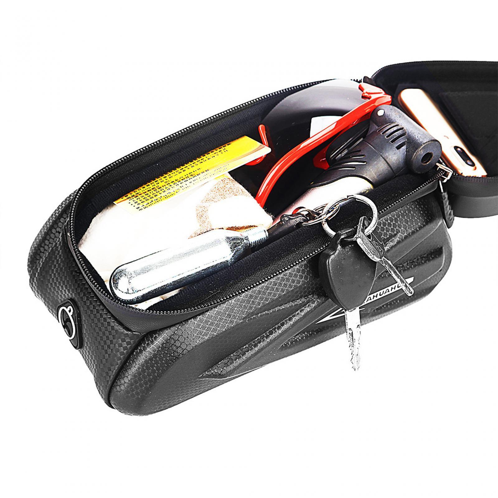 Bag Phone Bag Touch Screen Phone Bag Folding Bike Cell Phone Holder Pack Bike Front Frame Bag for Riding Men