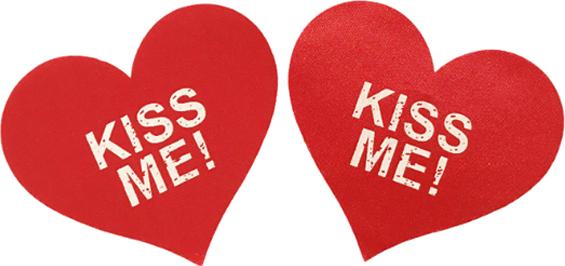 Miếng dán nhũ hoa hình trái tim Kiss me