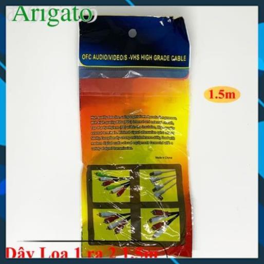 Dây Loa 1 Ra 2 ,Dây loa 1 đầu 3.5mm ra 2 AV ,Dài 1.5M 3M 5M