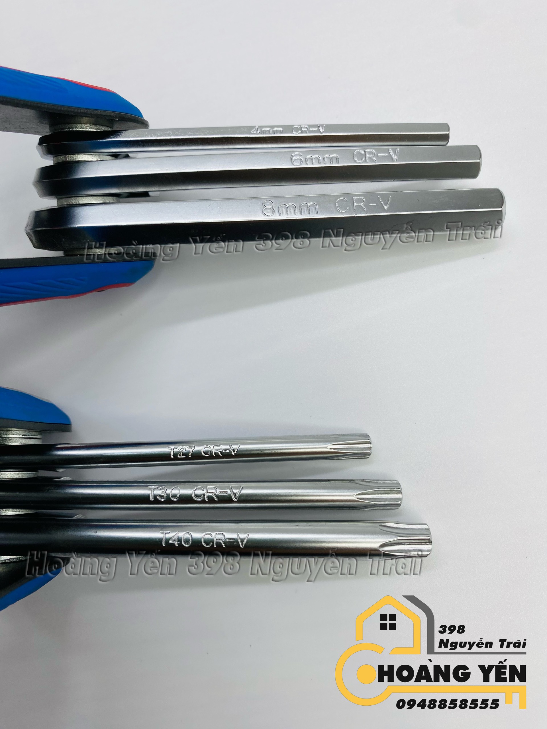Bộ lục giác gập đầu bằng 8 chi tiết 1.5-8mm C-Mart CF0194 C-Mart CF0195