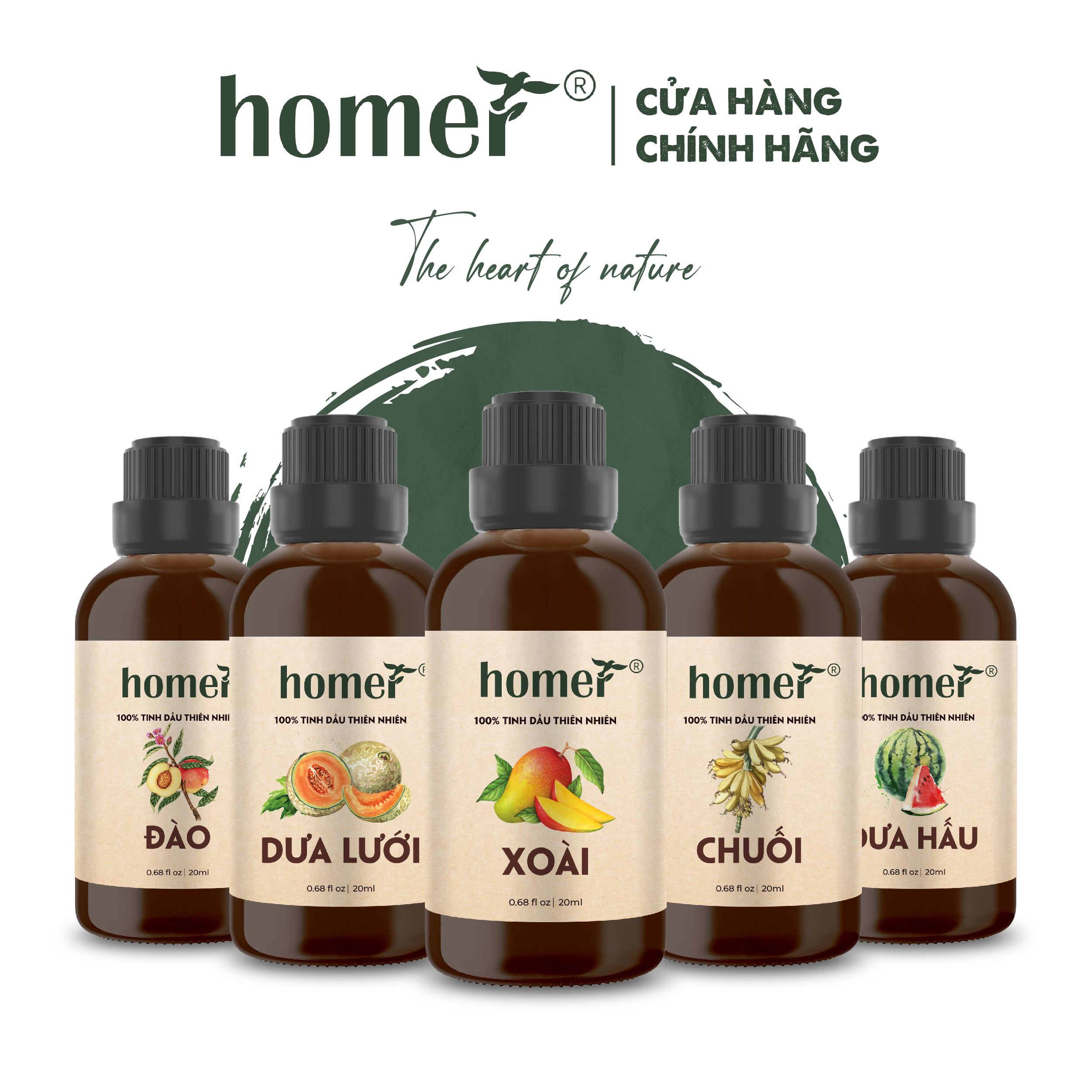 148 Mùi Hương Tinh Dầu Thơm Phòng Trái Cây Thiên Nhiên - Xông Thơm Phòng, Khử Mùi - Tinh Dầu Đào Xoài Táo Xanh Chuối Dưa Hấu Dưa Lưới Me 20Ml - Nho