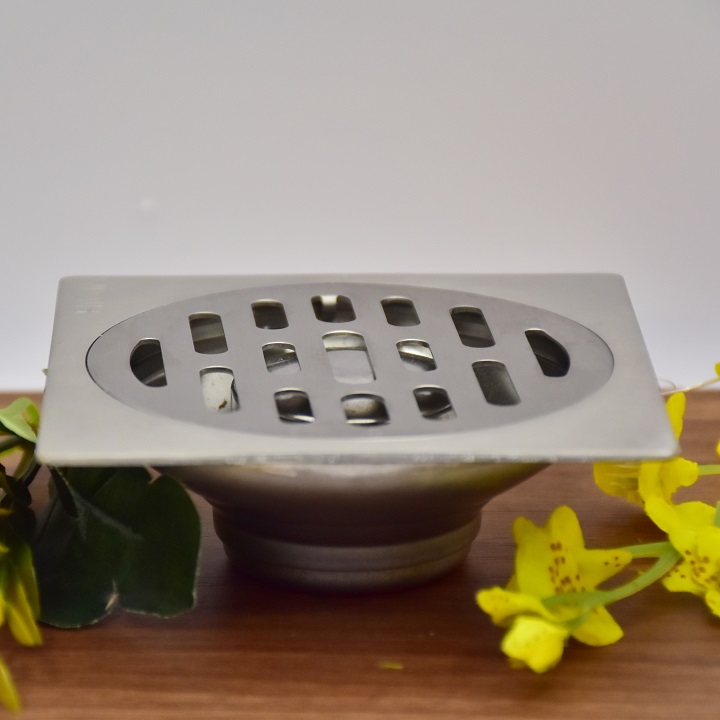 Phễu ga thoát sàn chống mùi hôi inox 304 kích thước 100x100mm HIWIN FD-1219