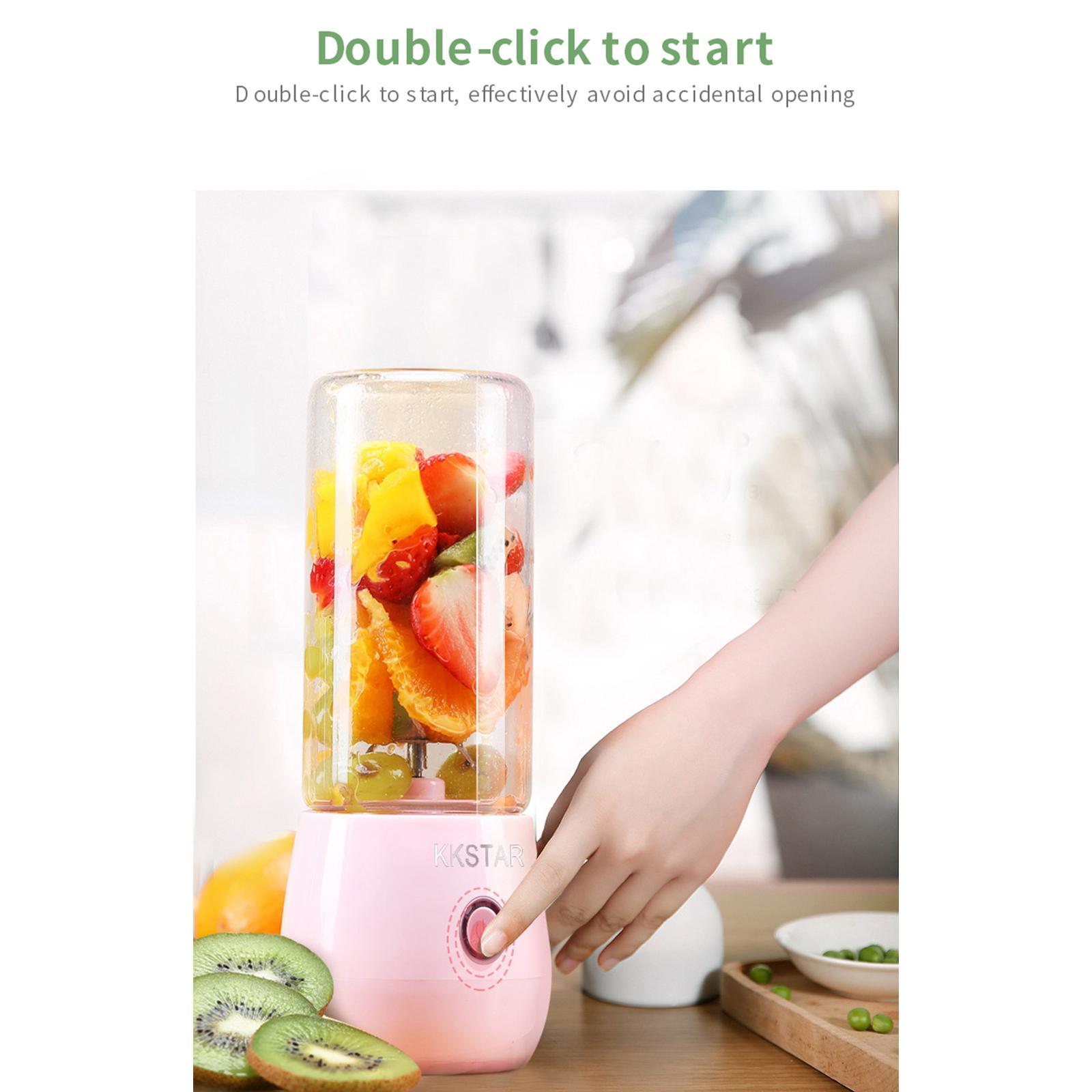 Portable Blender, USB Rechargeable Personal Travel Juicer for Fruit Shakes and Smoothies, Fruit Mixer