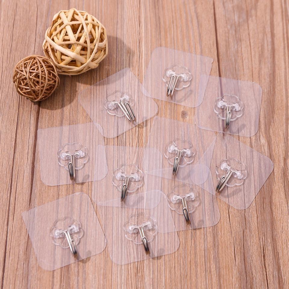 Móc dán tường siêu dính 6x6cm/ Sét 10 cái