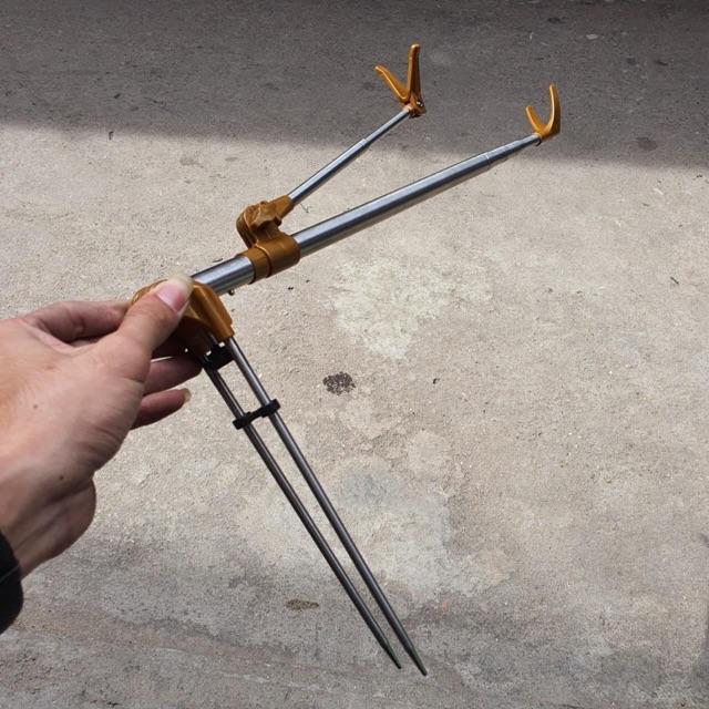 Chống cần câu tay inox Boyang loại đẹp 2 màu