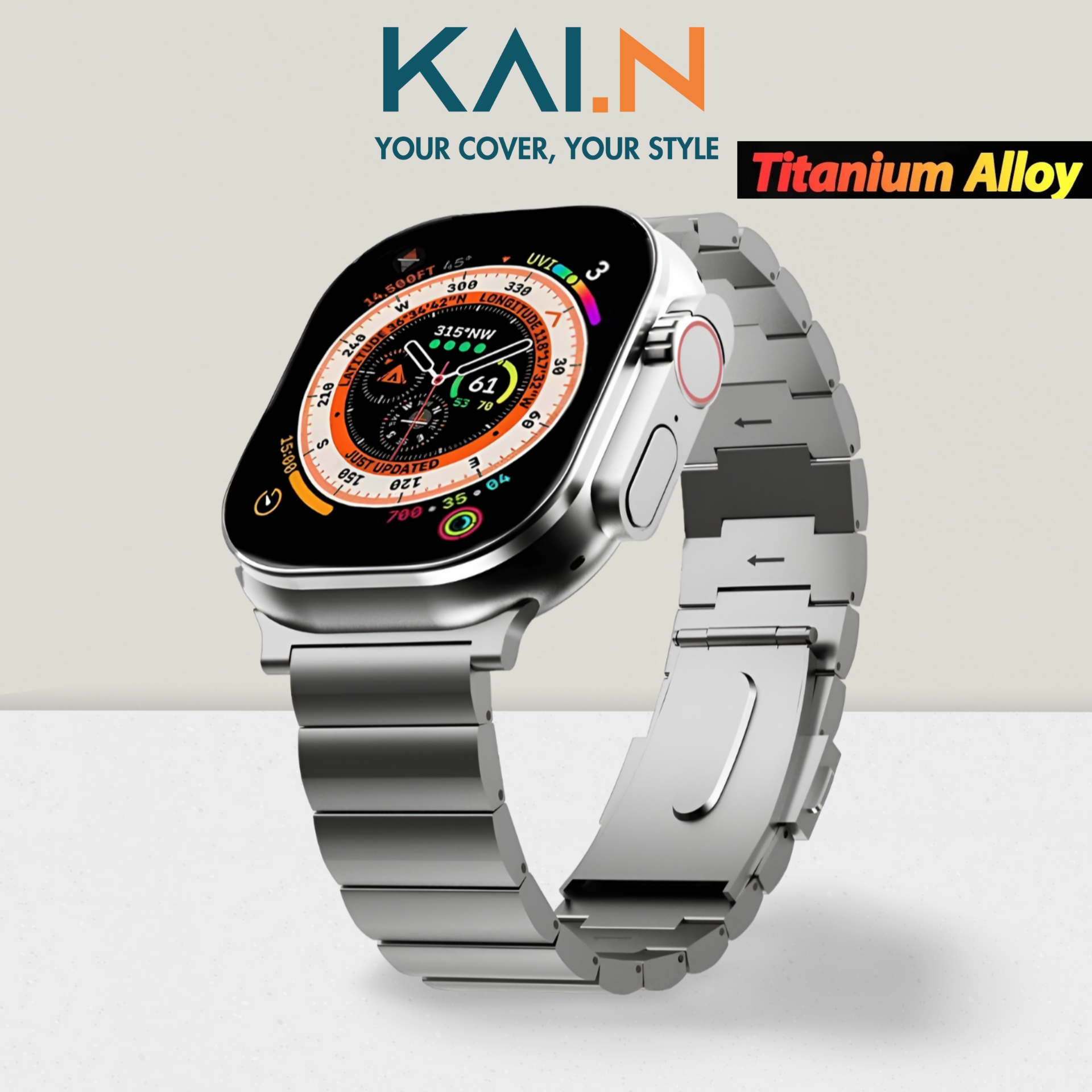 Dây Đeo Thay Thế Titan Dành Cho Apple Watch Ultra / Apple Watch Series 1-8/SE/SE2022, Kai.N Transformer Titanium - Hàng Chính Hãng