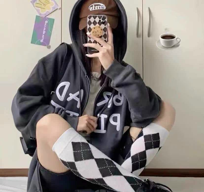 Áo khoác nỉ tàu in chữ BRAD PITT, Áo khoác hoodie hàn quốc khóa kéo nón 2 lớp rộng from to phong cách cá tính unisex ulzzang chống nắng che mưa, áo khoác nam nữ