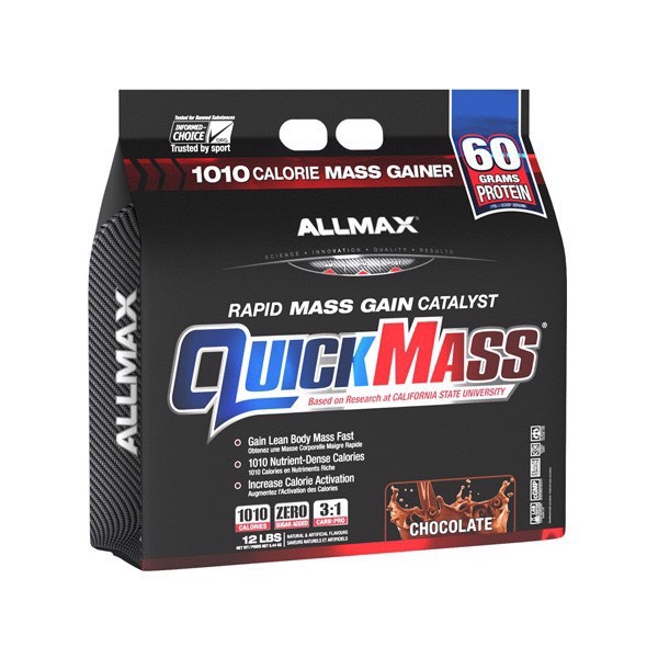 Sữa Tăng Cân Allmax Quickmass Chocolate 12lbs
