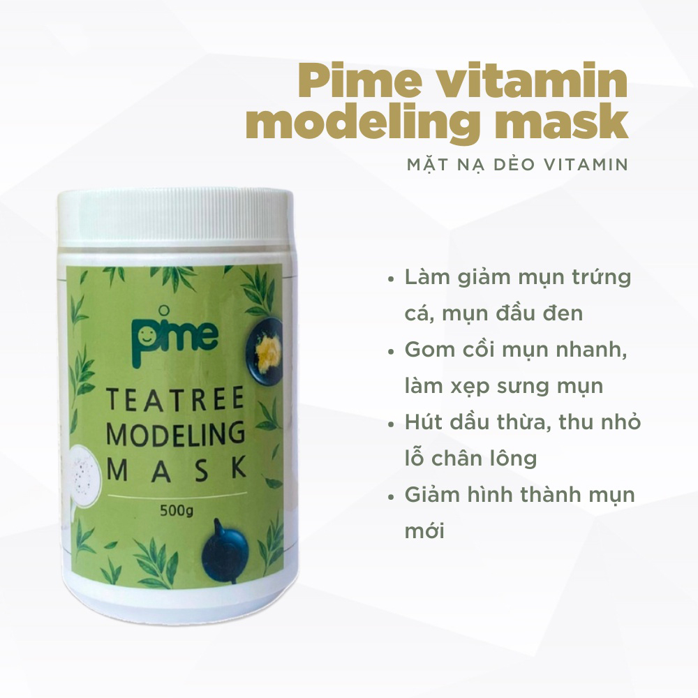 MẶT NẠ BỘT DẺO KHÁNG VIÊM KIỂM SOÁT MỤN PIME TEA TREE MODELING MASK 500g