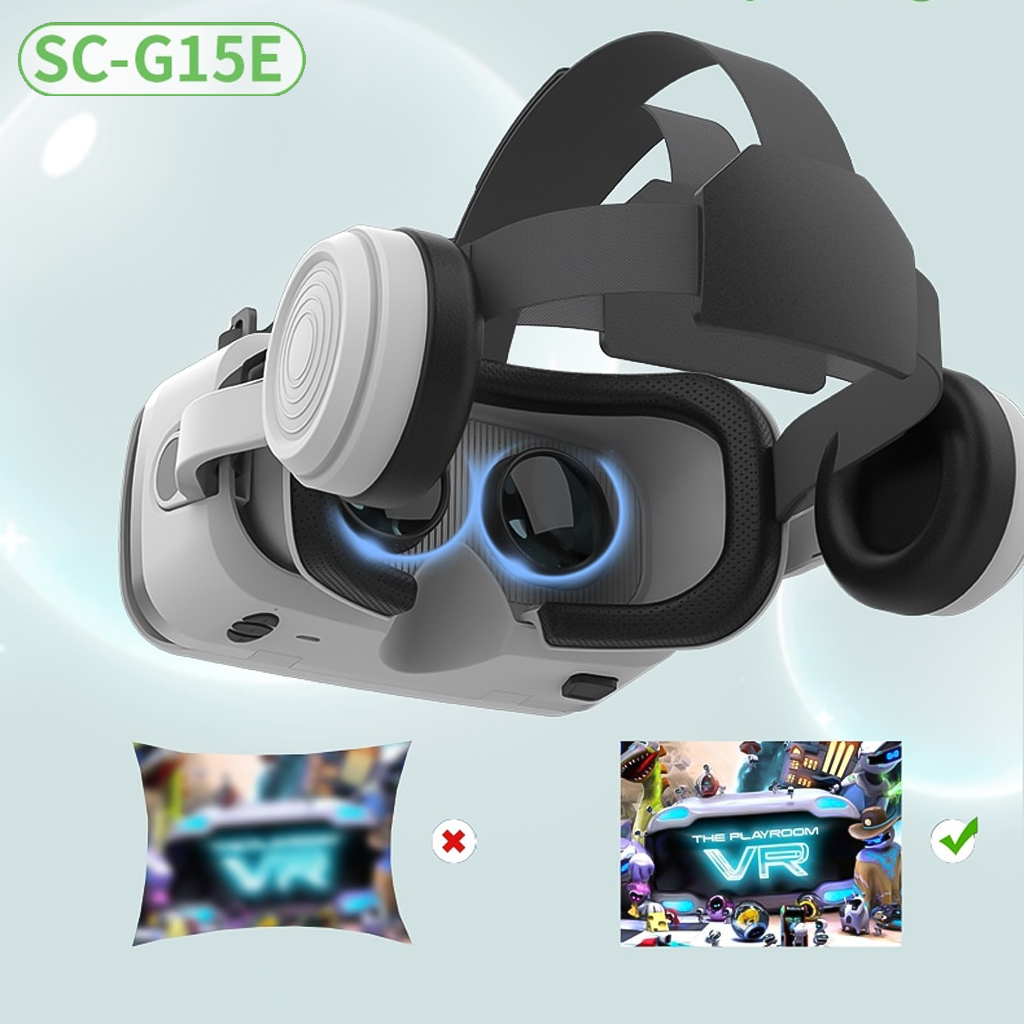 Kính Thực Tế Ảo Vr Shinecon SC - G15E Kèm Headphone Phiên bản Hot 2022 Dành Cho Điện Thoại 4.5-7 Inch - Hàng Chính Hãng