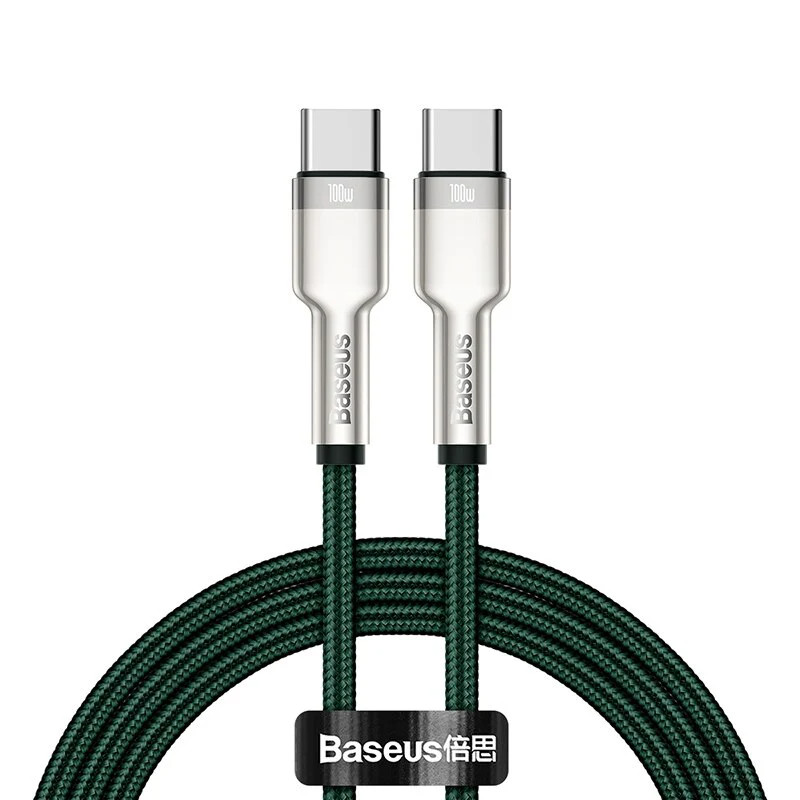 Cáp sạc siêu nhanh 100W Baseus Cafule Series Metal Data Cable Type-C to Type-C - Hàng Chính Hãng