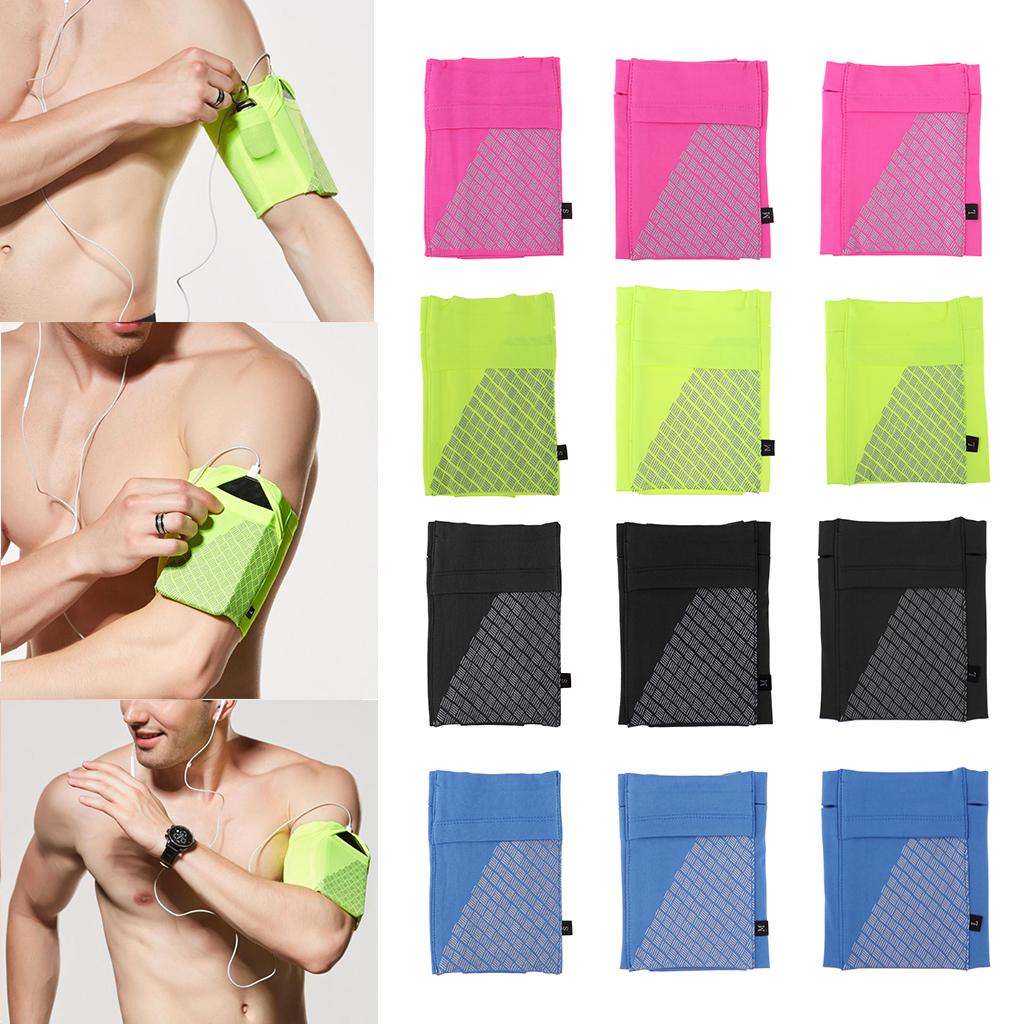 Reflective Running Sports Armband Phone Holder Arm Wrist Belt Bag