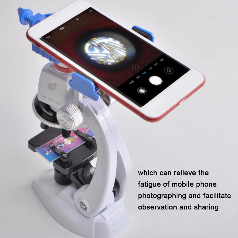 Children's Microscope Suit With Mobile Phone Holder Simulation High Definition 1200 Times Microscope Science And