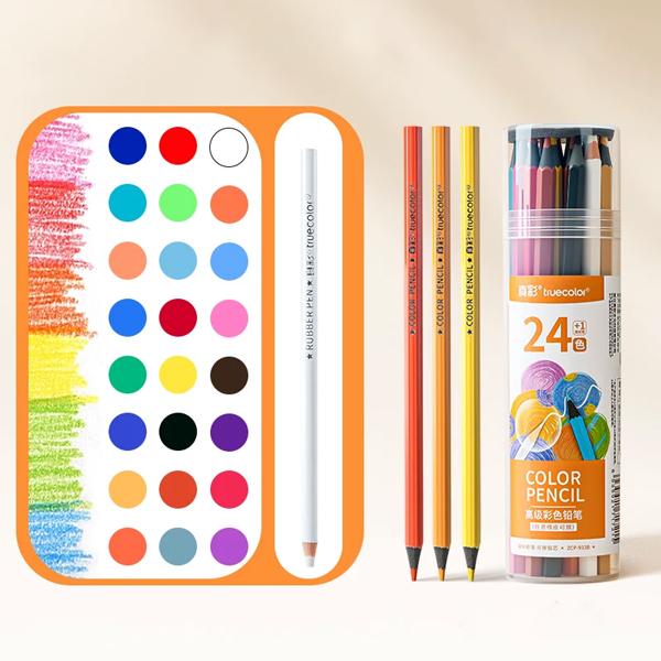 Hộp 24 Bút Chì Màu Tẩy Được - Truecolor ZCP-933B