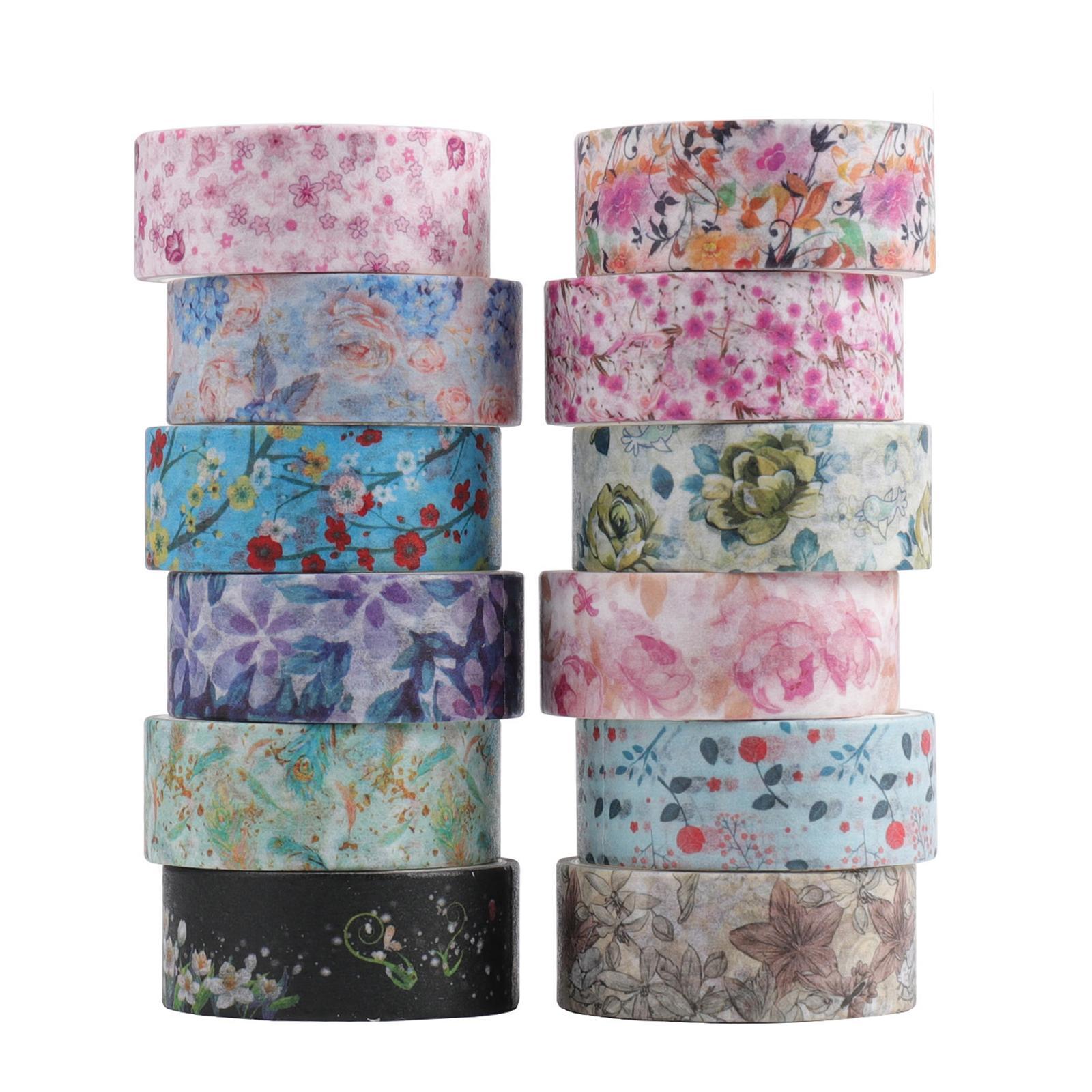 24 Rolls 2 Meters Washi Tape Kit Masking Sticker Adhesive for DIY Card Arts