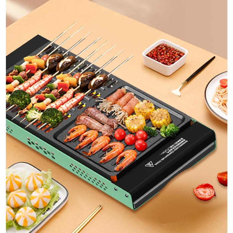 Lò Nướng Thịt BBQ 3-4 người Không Khói, Dễ Vệ Sinh 1000W