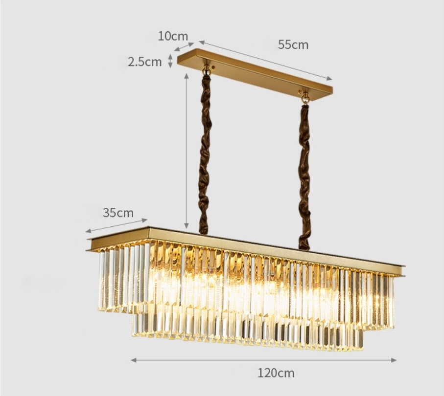 Đèn thả LUPIN pha lê cao cấp, sang trọng kiểu dáng hiện đại