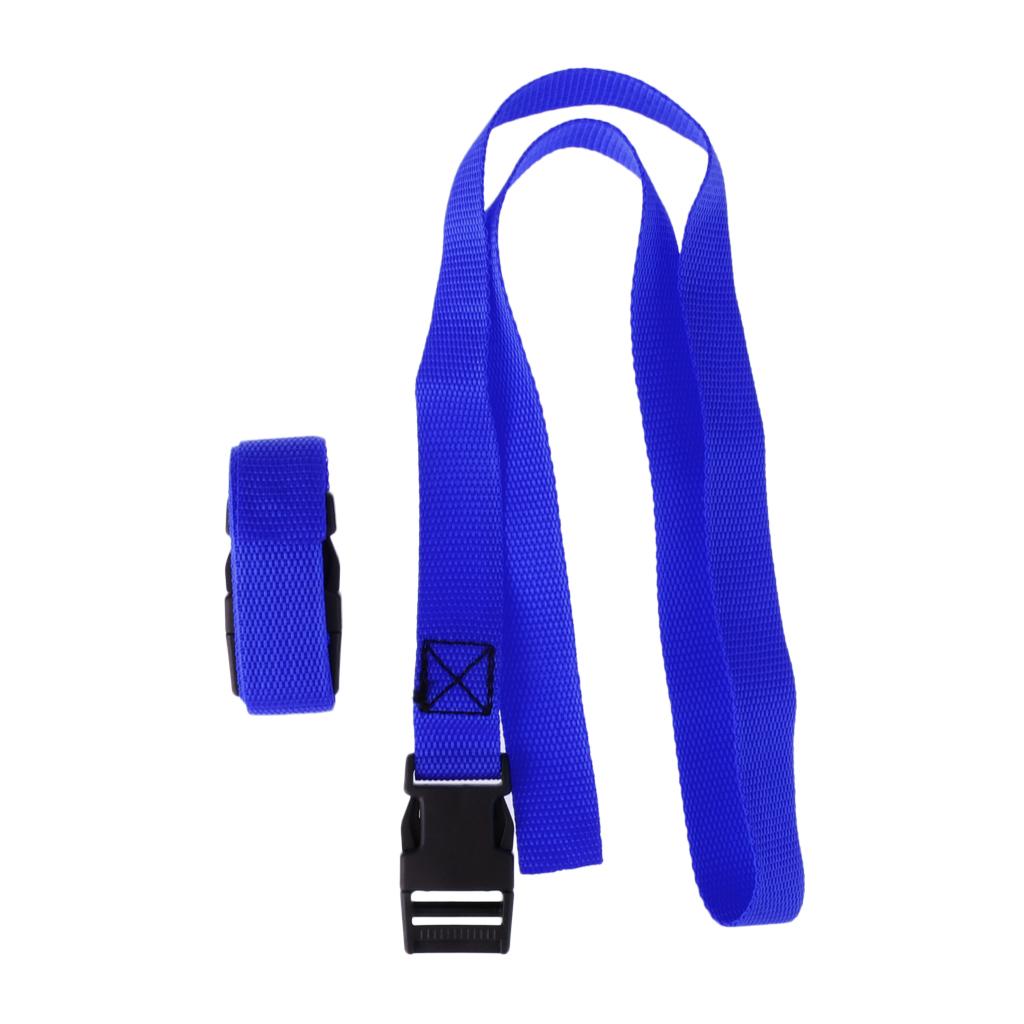 2X 1 Pair of 1m 25mm Golf Trolley Straps with Quick Release Buckle Blue