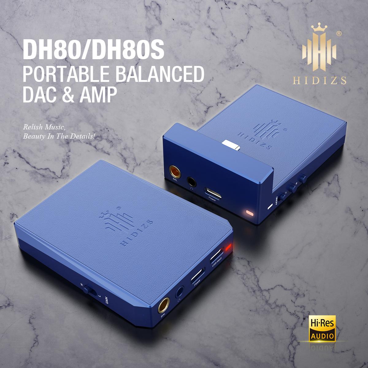 Hidizs DH80 DH80S ESS9281C PRO Chip Di Động Cân Bằng DAC AMP Bộ Khuếch Đại Tai Nghe Hỗ Trợ MQA DSD128 Đầu Ra 3.5 4.4mm
