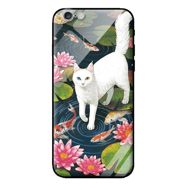 Ốp kính cường lực cho iPhone 6s Plus Mèo Trắng - Hàng chính hãng