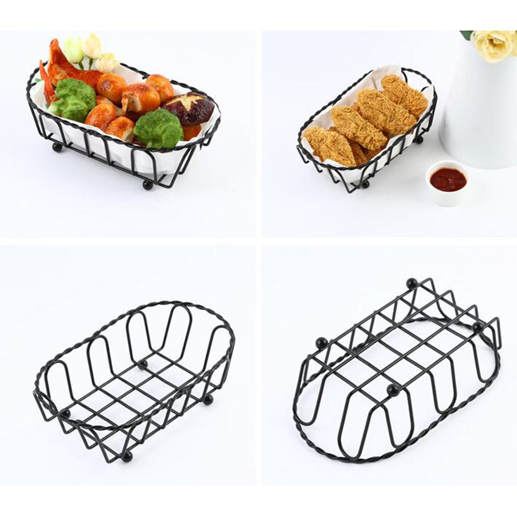 Kim Loại Sắt Nghệ Thuật Giỏ Đựng Đựng Hoa Quả Đồ Ăn Nhẹ Bàn Màn Hình Trang Trí Nhà