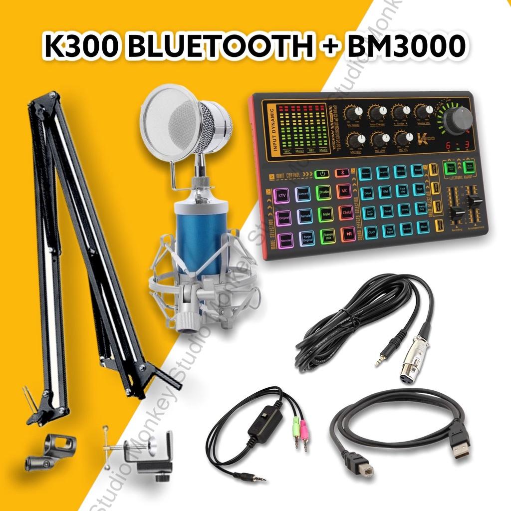 Bộ Mic Hát Livestream Soundcard K300 &amp; Mic BM3000 Chất Lượng Cao, Âm Thanh Cực Kỳ Sống Động