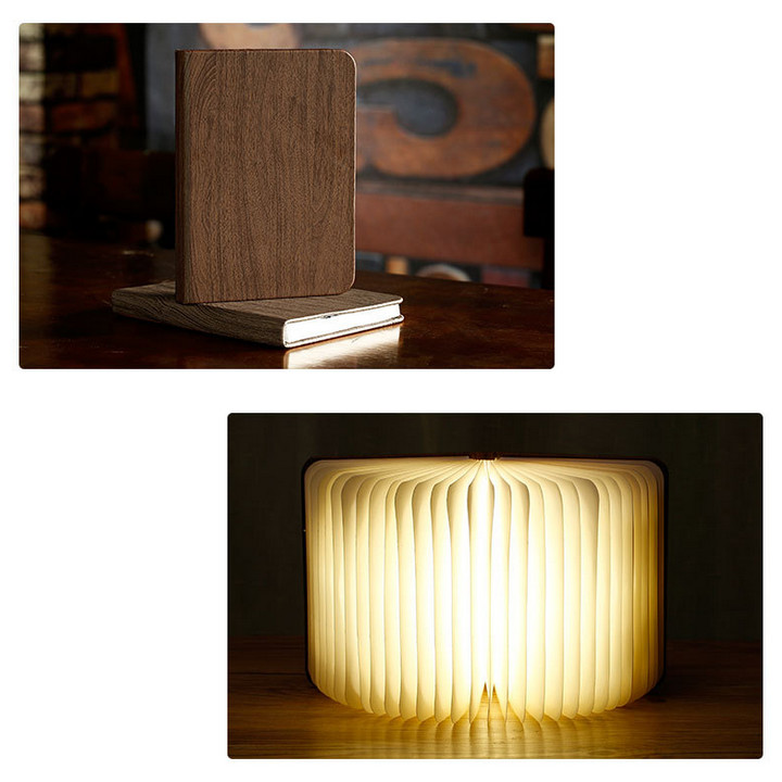 Đèn Sách Vân Gỗ Wooden Grain Six Color Book Lamp - Home and Garden