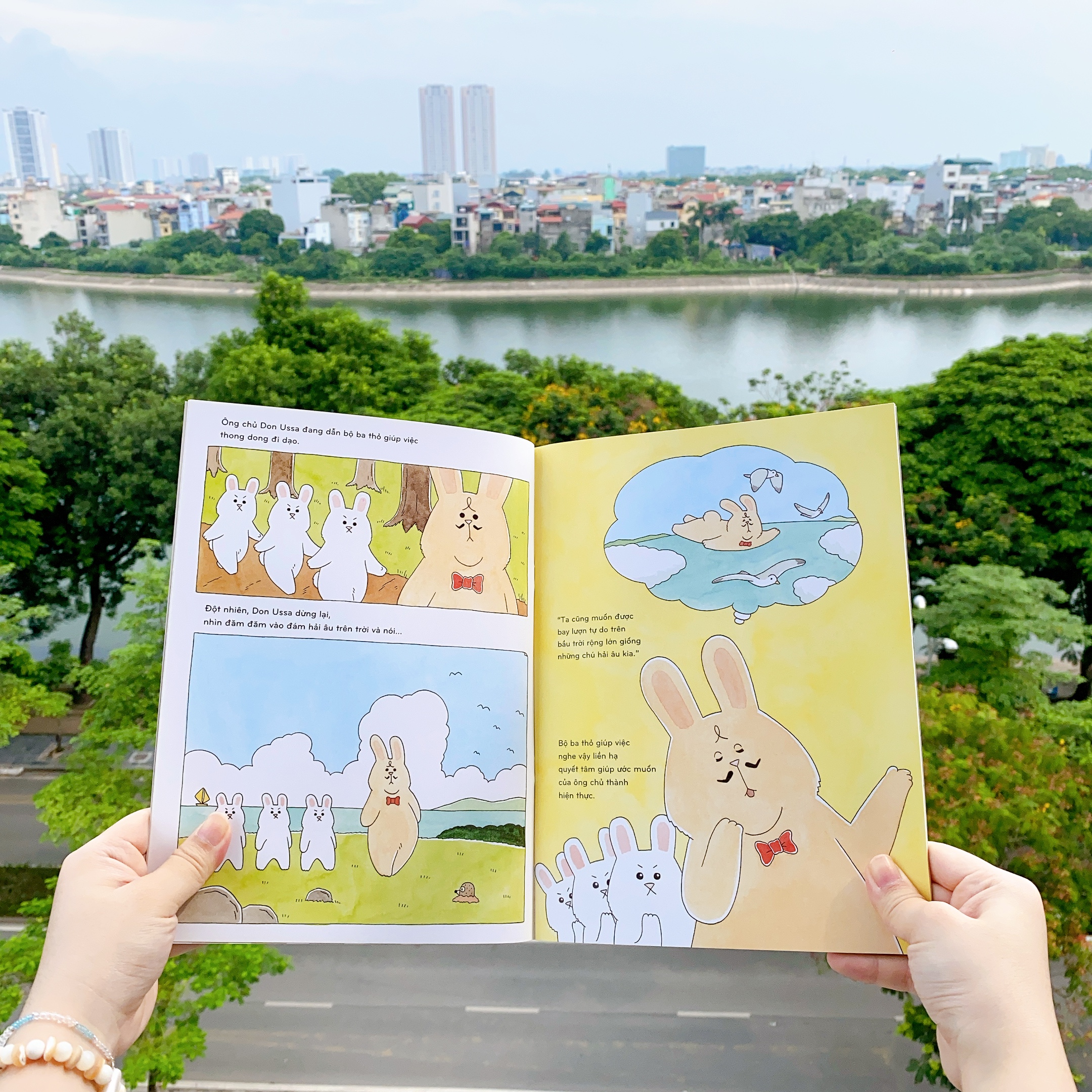 Sách cho bé từ 3 tuổi - Phát triển tư duy Thỏ Don Ussa bay lên trời